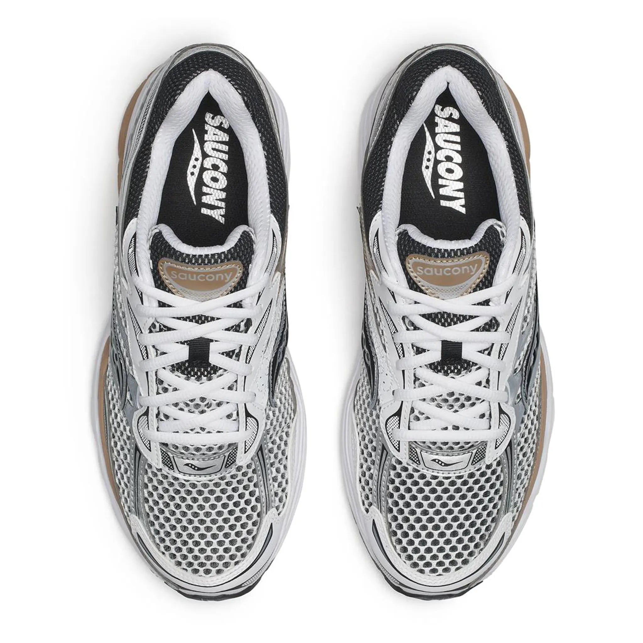 Upper View of Saucony Progrid Omni 9 White Saddle S101245-1097